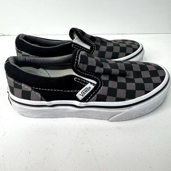 Vans Kids Unisex Toddler Size 11 Checkerboard Slip On Shoes Sneakers Canvas - Picture 6 of 9